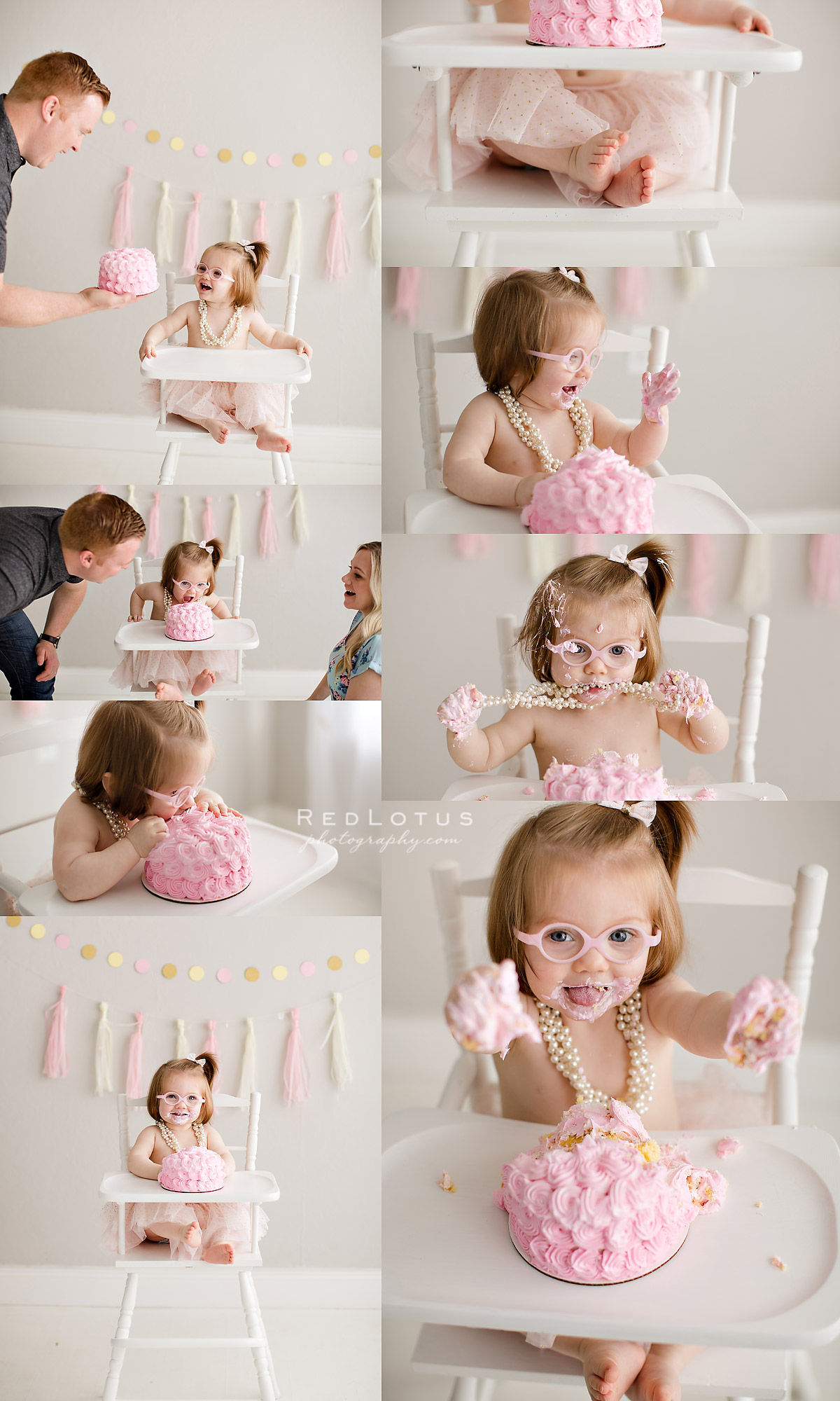 DIY Baby Girls Cake Smash Birthday Setup with Backdrop - Pink and White |  Shop Today. Get it Tomorrow! | takealot.com